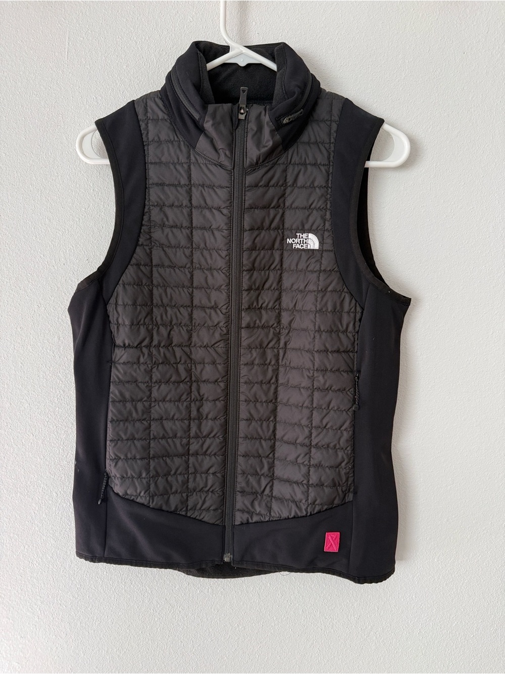 The North Face Women's Black Quilted Hybrid Vest with Stretch Sides